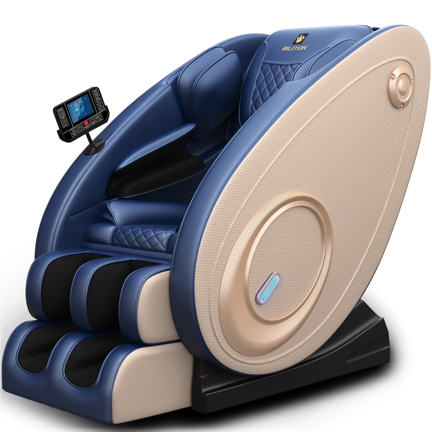 Massage Chair Zero Gravity Full Body with Heating and Bluetooth - Gold